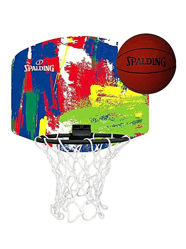 Mini panier de basketball marble multicolore - Spalding | wimod
