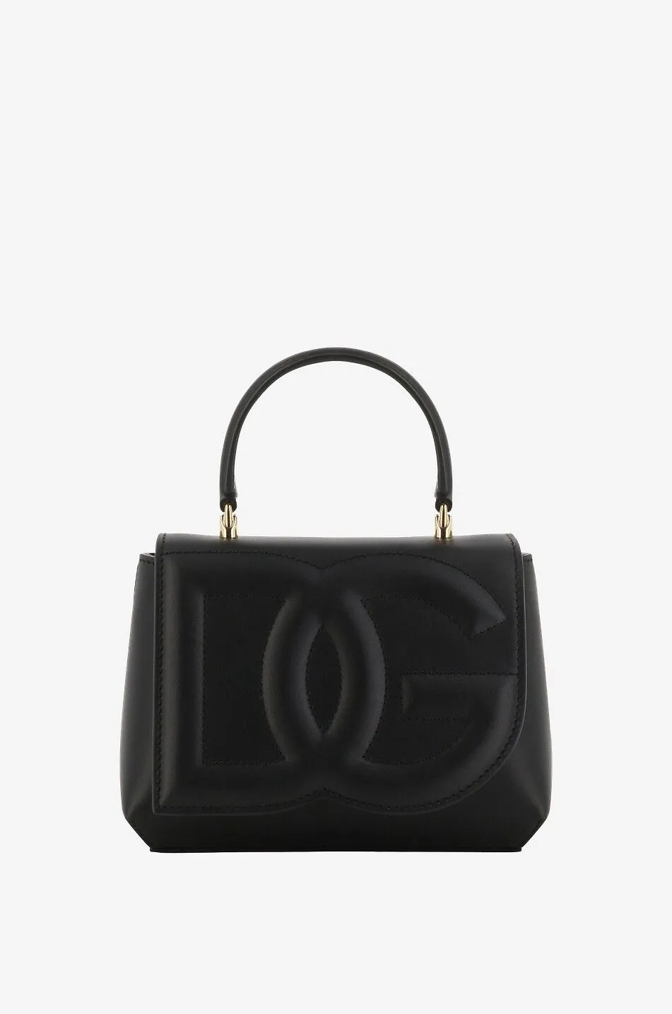 Mini sac à main en cuir lisse DG Logo