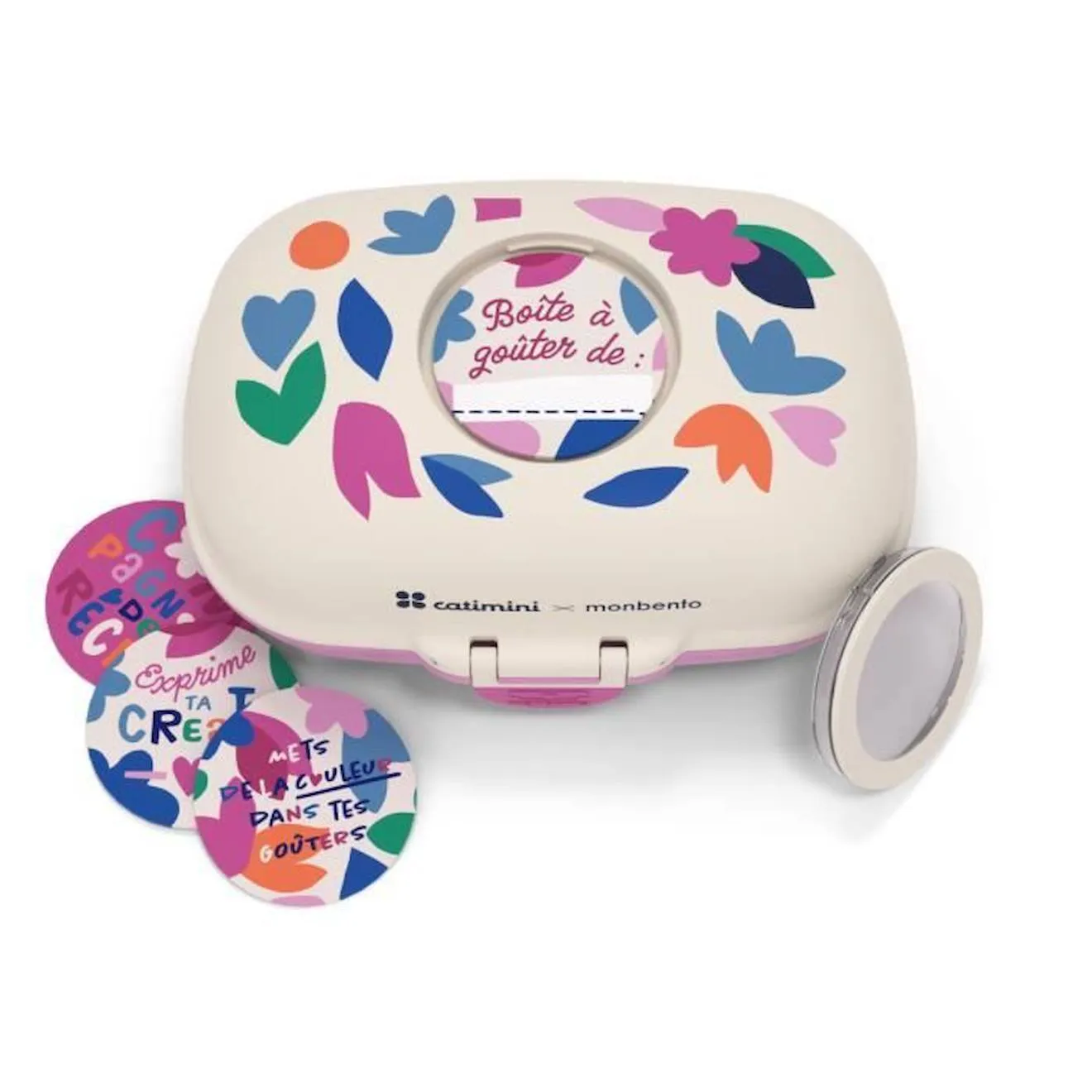 MONBENTO - Boîte à Goûter Snack Box Hermétique - Idéal Pour Ecole ou Parc - MB Gram cream Paper Cut blanc - MonBento