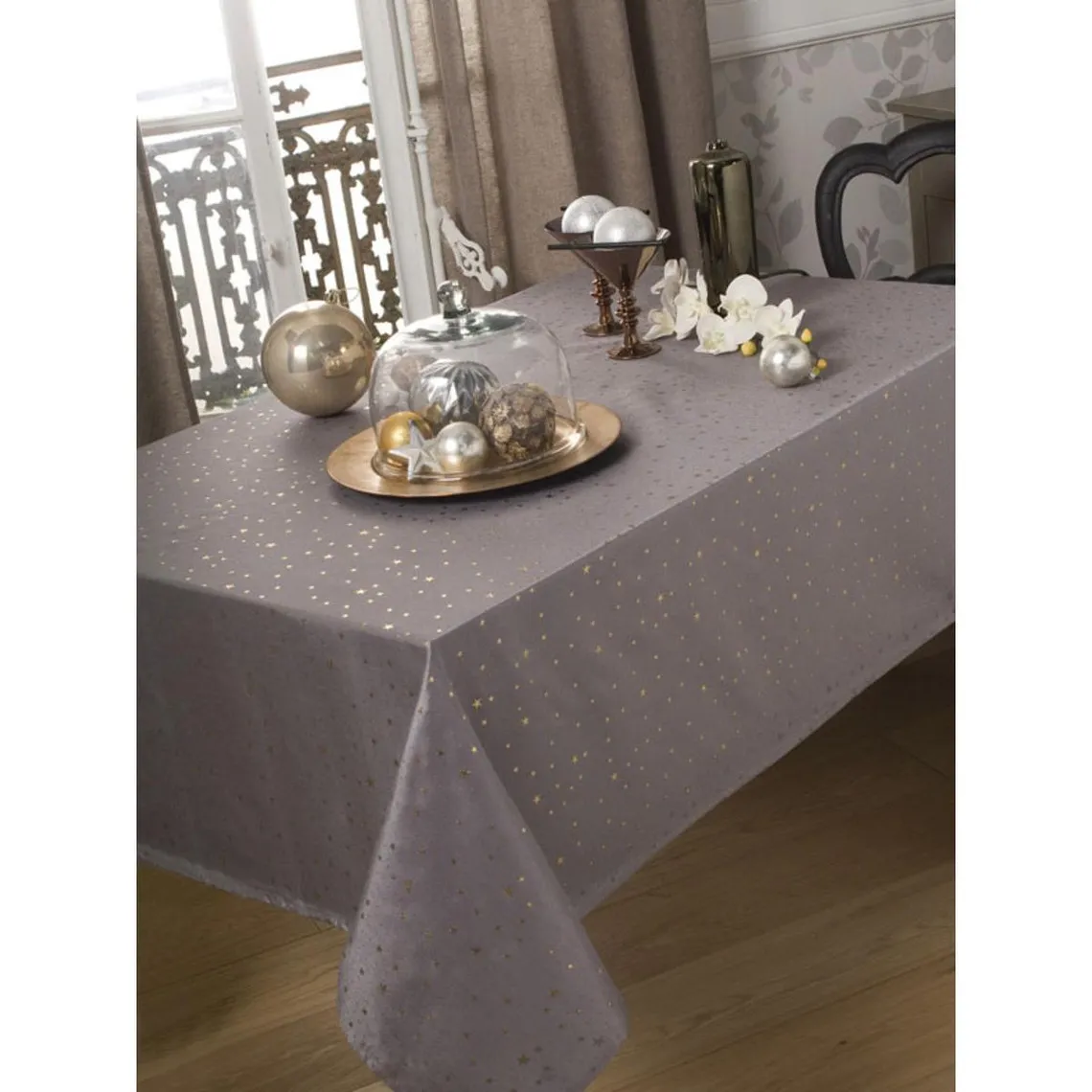 Nappe Textile EVITA Gris/Or | 3 Suisses