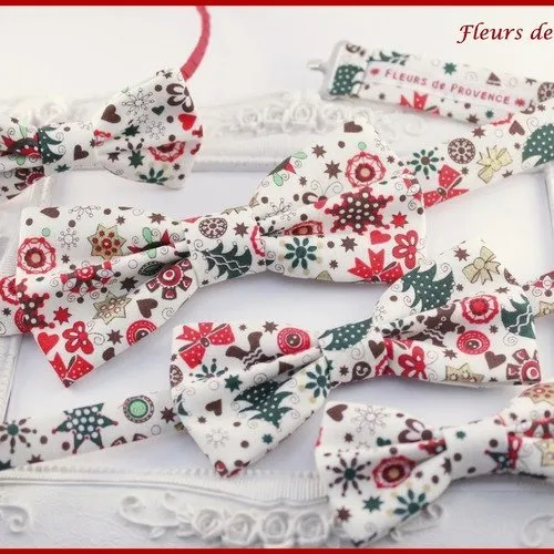 Noel noeud papillon ivoire et rouge homme