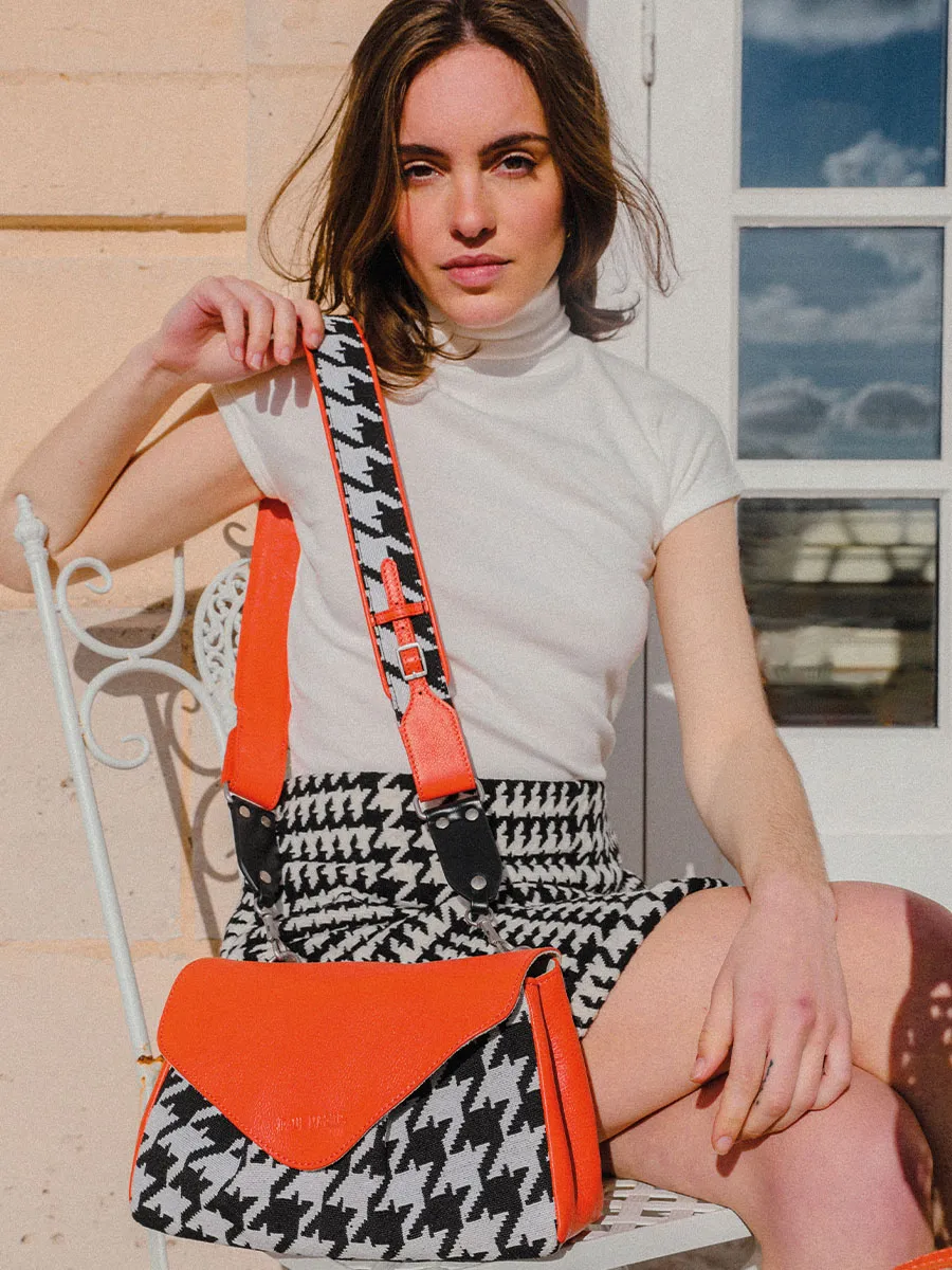ORANGE LEATHER CROSS-BODY BAG WOMEN  Suzon M Allure - Orange
