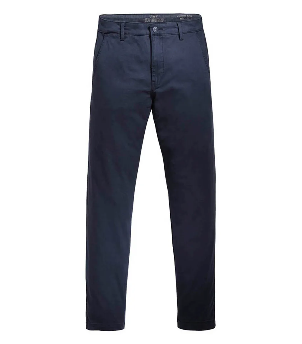 Pantalon chino coupe droite Levis en coton stretch bleu marine