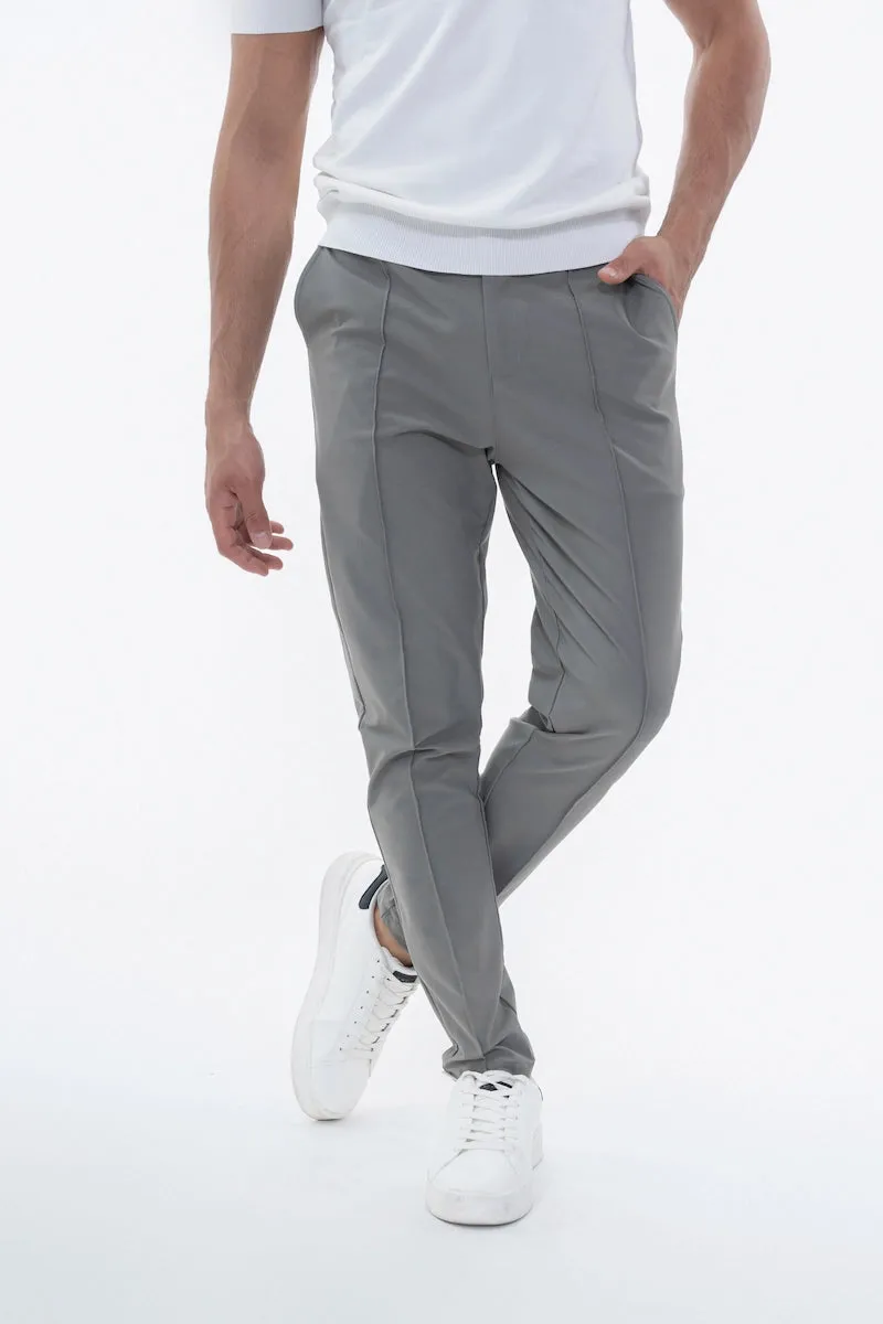 Pantalon chino uni avec glissière