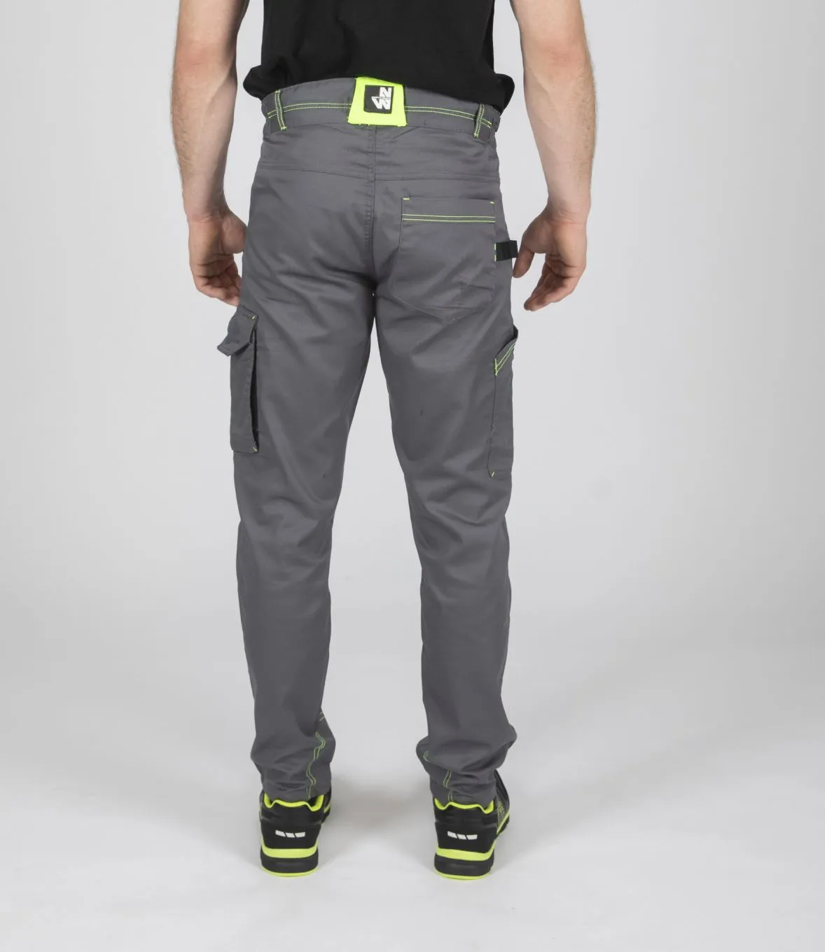 Pantalon Marlow gris et jaune fluo - Nine Worths by North Ways
