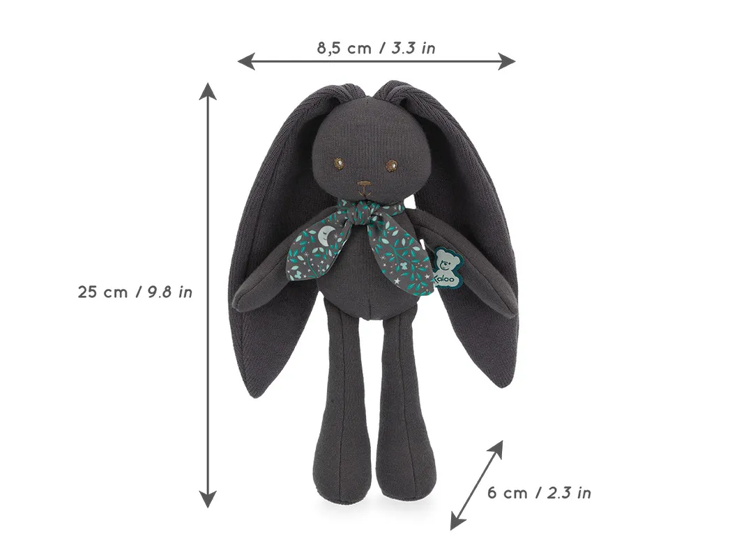 Pantin lapin 25 cm gris violine