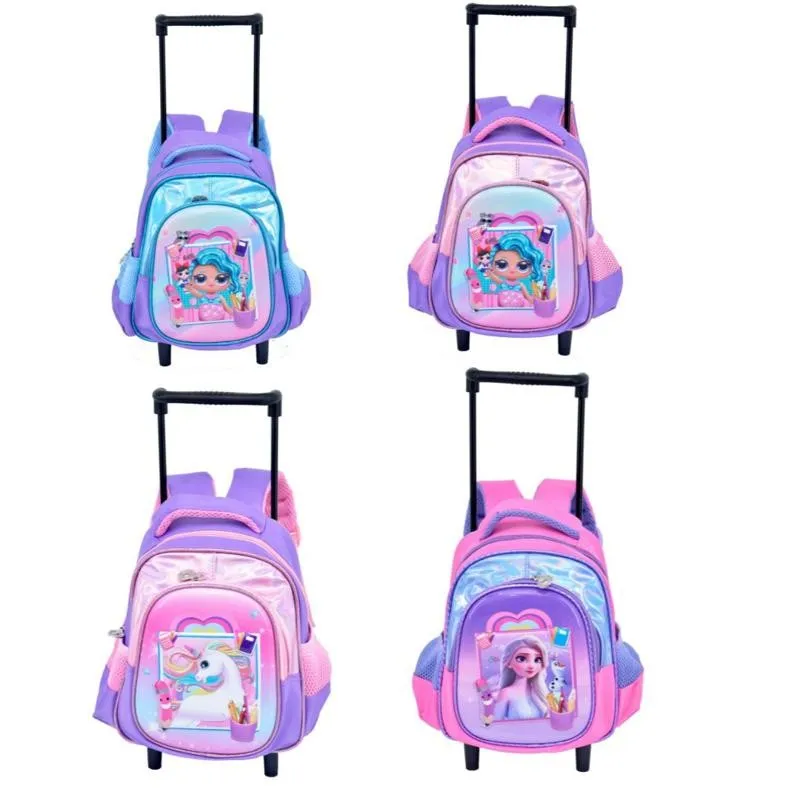 Petit Sac à dos trolley pour enfant avec personnages colorés - SC2756