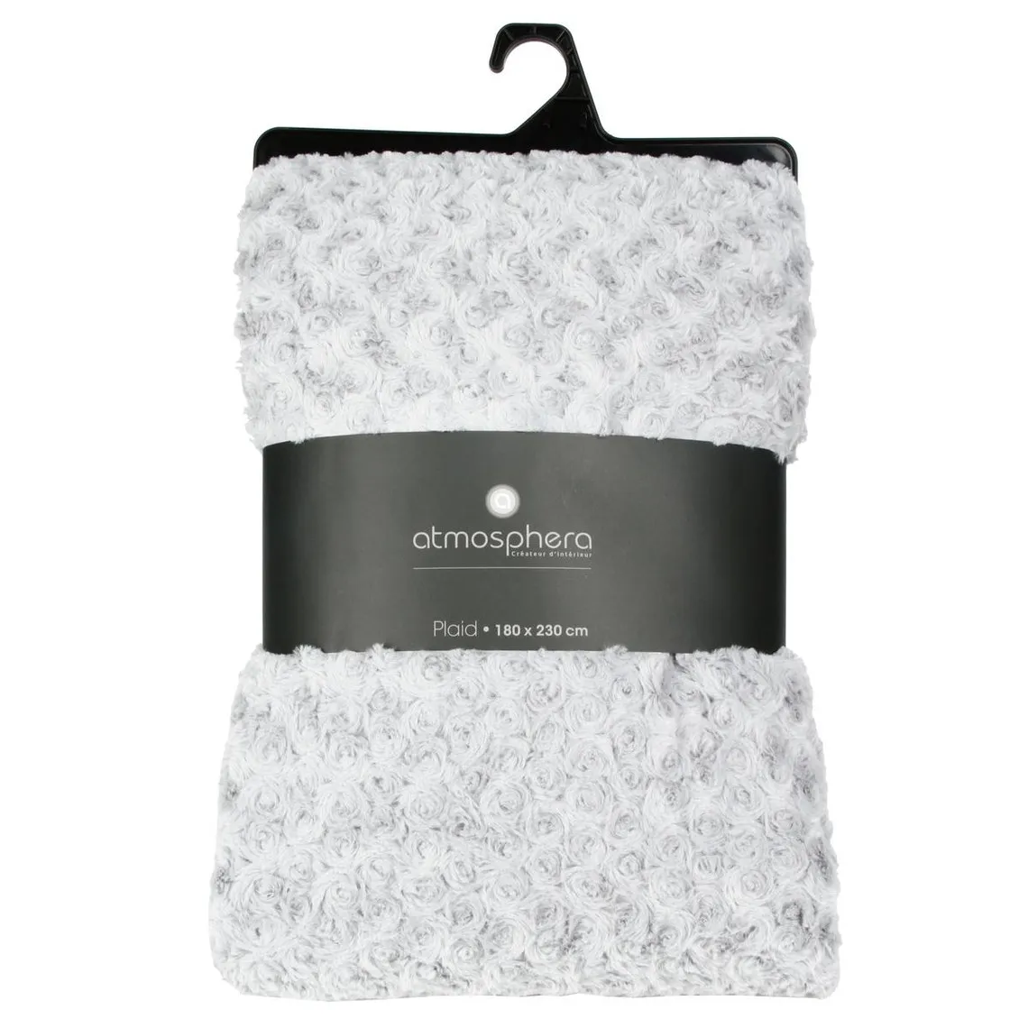 Plaid effet fourrure bouclée gris clair | 3 Suisses
