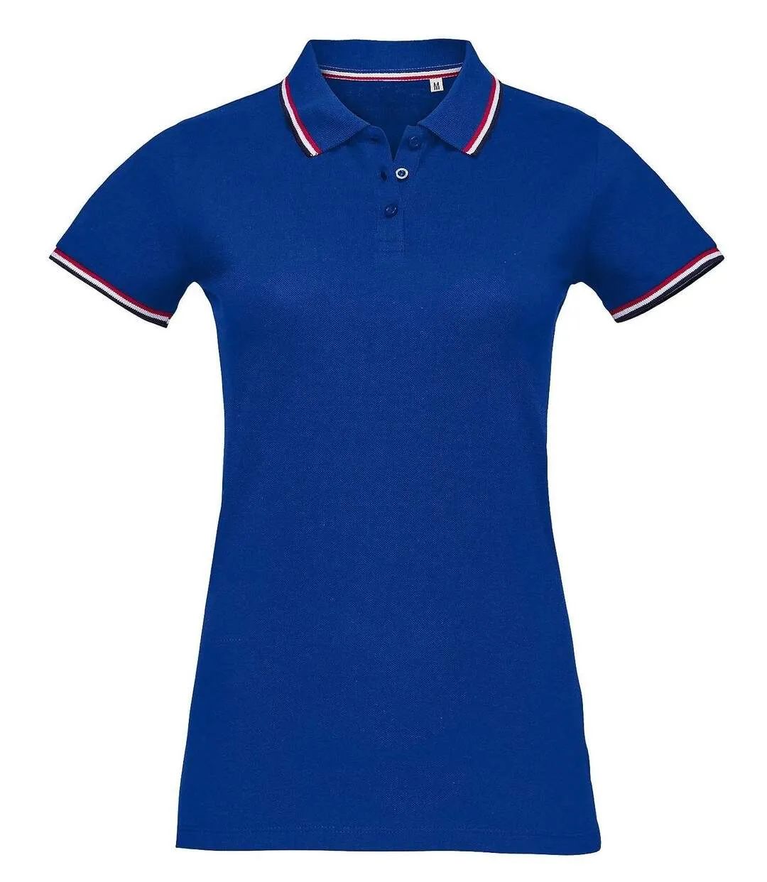 Polo homme liseret bleu blanc rouge - 02950 - bleu roi