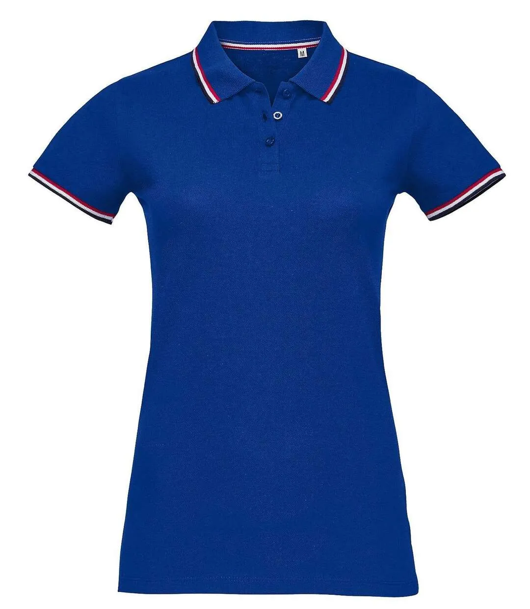 Polo homme liseret bleu blanc rouge - 02950 - bleu roi