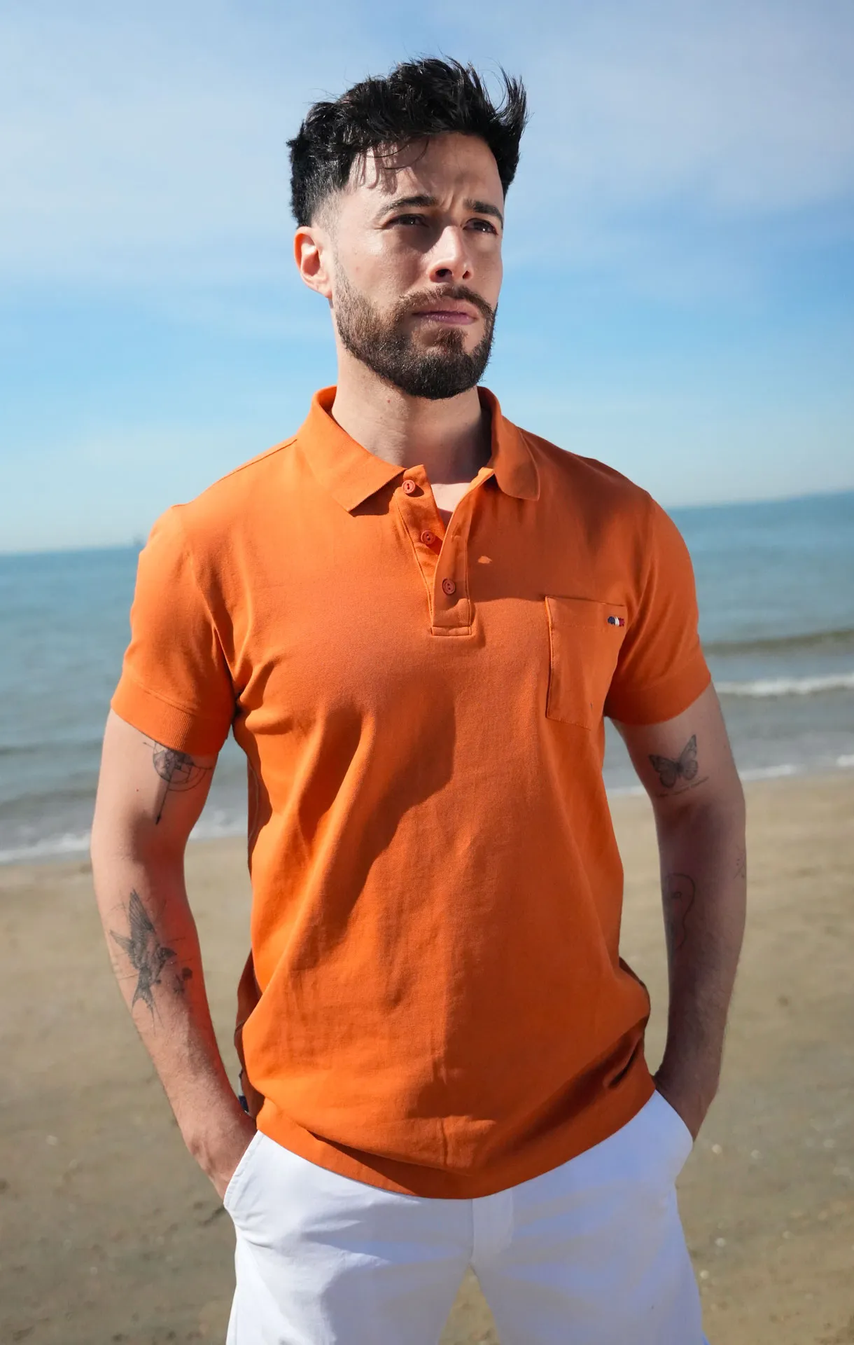 Polo Manches courtes homme GAUTHIER ORANGE ROUILLE