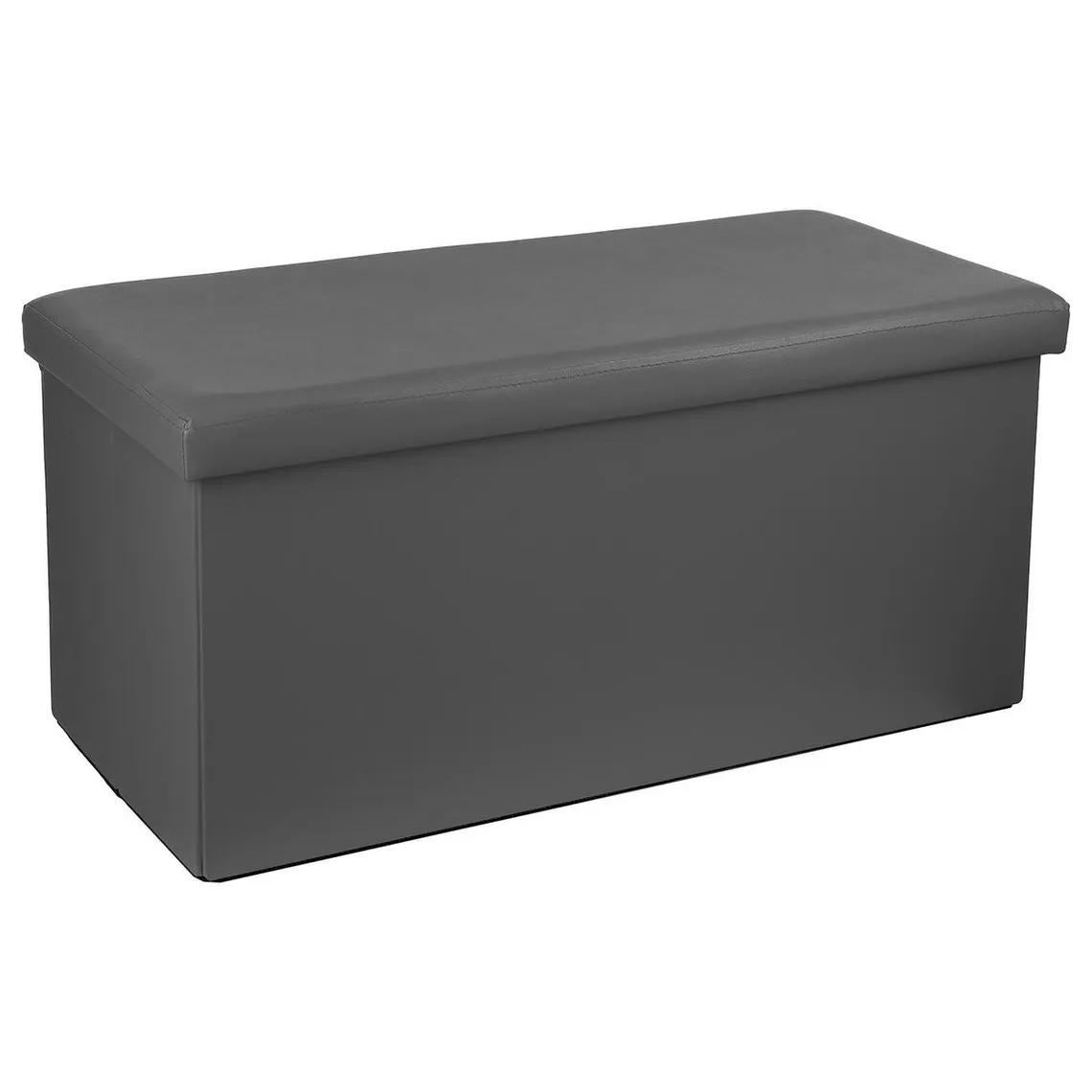 Pouf pliant double PVC gris | 3 Suisses
