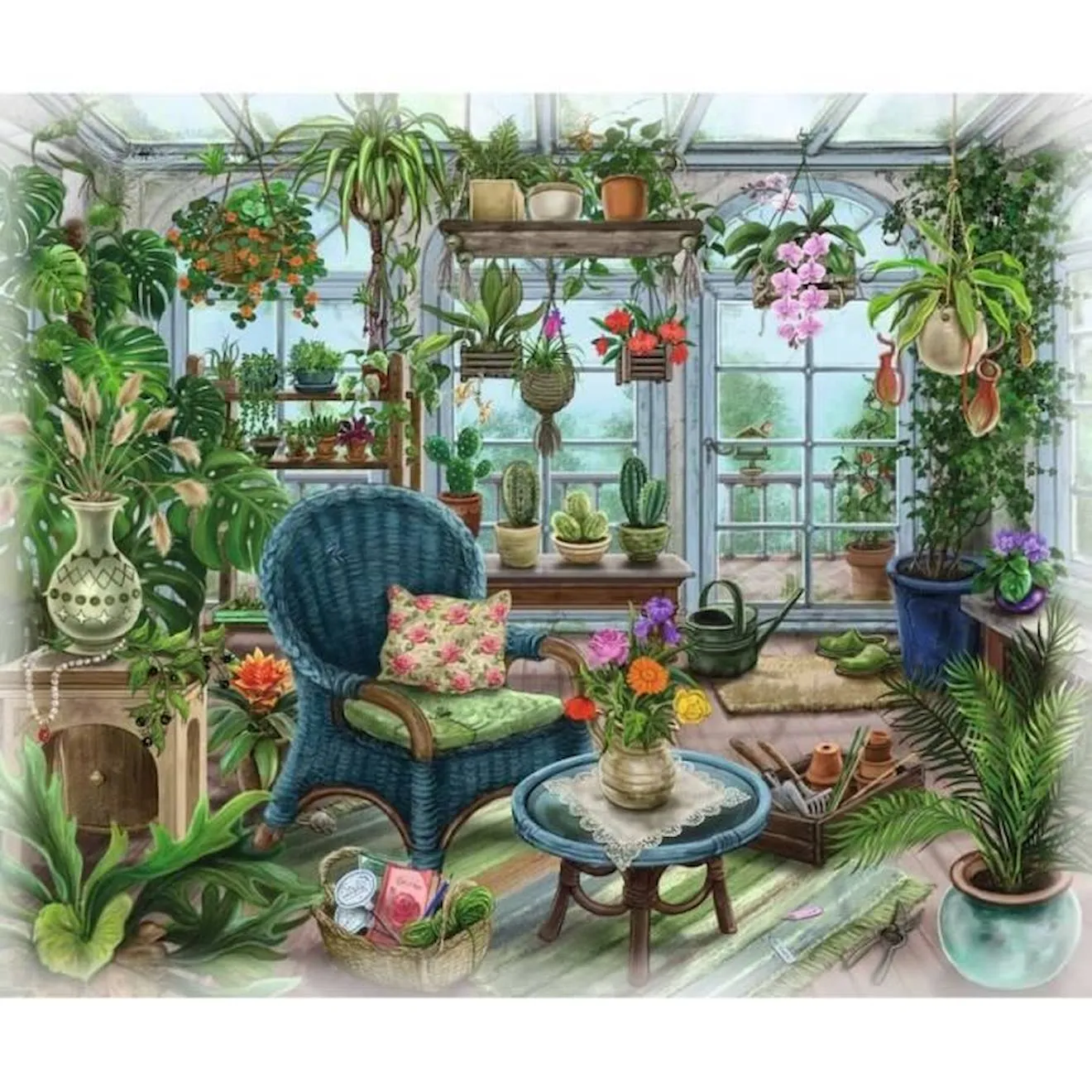 Puzzle escape Ravensburger - Jardin manoir - 99 pièces - Thème fantastique blanc - Ravensburger