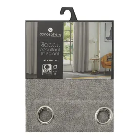 Rideau occultant et isolant thermique gris 140x260cm | 3 Suisses
