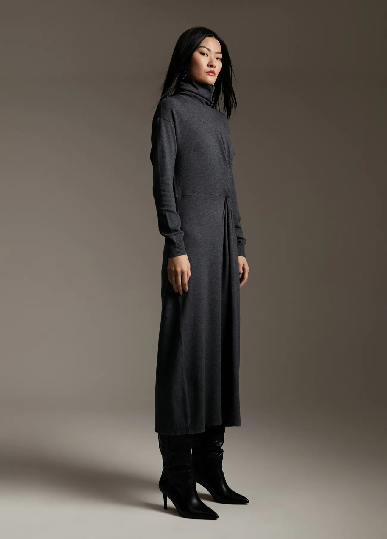 Robe midi en maille