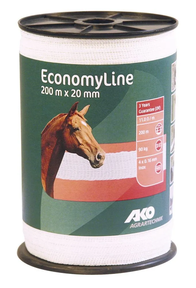 Ruban de clôture EconomyLine AKO 200 m - Equi-Clic