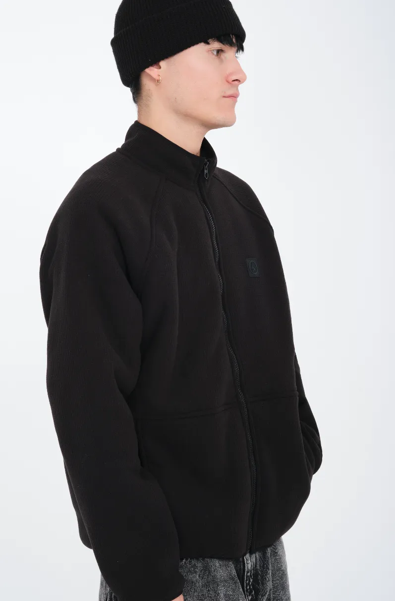 Runtime Grid Zip Sherpa Sweatshirt Black