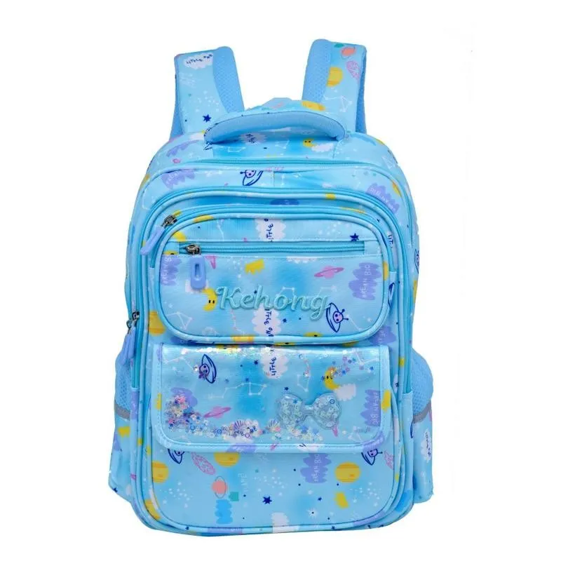 Sac à dos bleu motifs ludiques pour enfants - SC2839