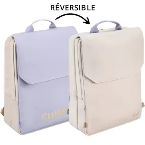 Sac à dos Cluse Le Réversible 15.6" 38 cm Beige Lilac Gold - Beige et violet clair