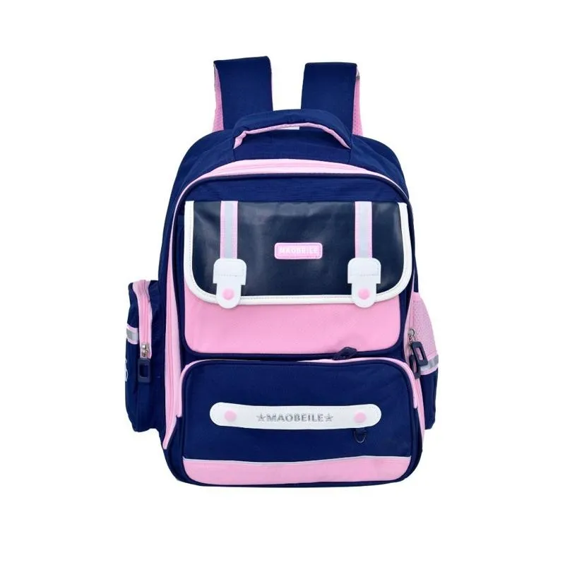 Sac à dos enfant orthopédique - Rose et bleu marine - SC2770