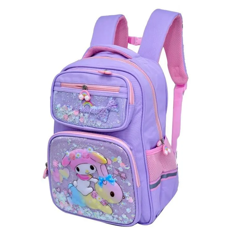 Sac à dos violet motif princesses pour filles - SC2840