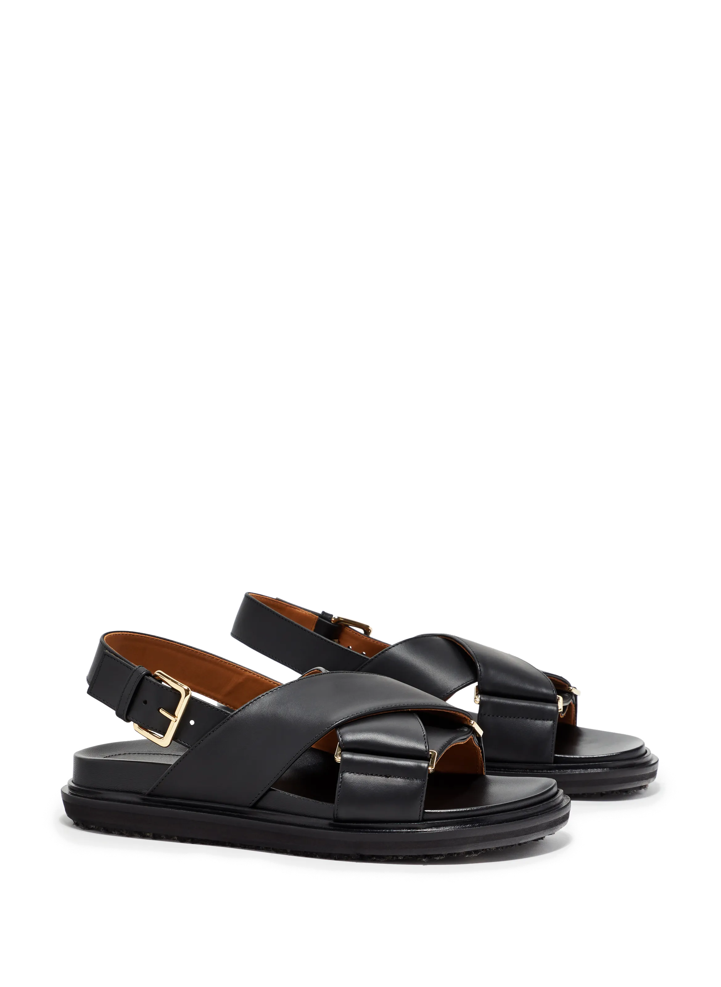 SANDALES FUSSBETT CROISéES EN CUIR - MARNI pour FEMME | Printemps