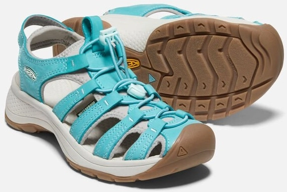 Sandales Keen Women Astoria West Leather Porcelain Blue Glass