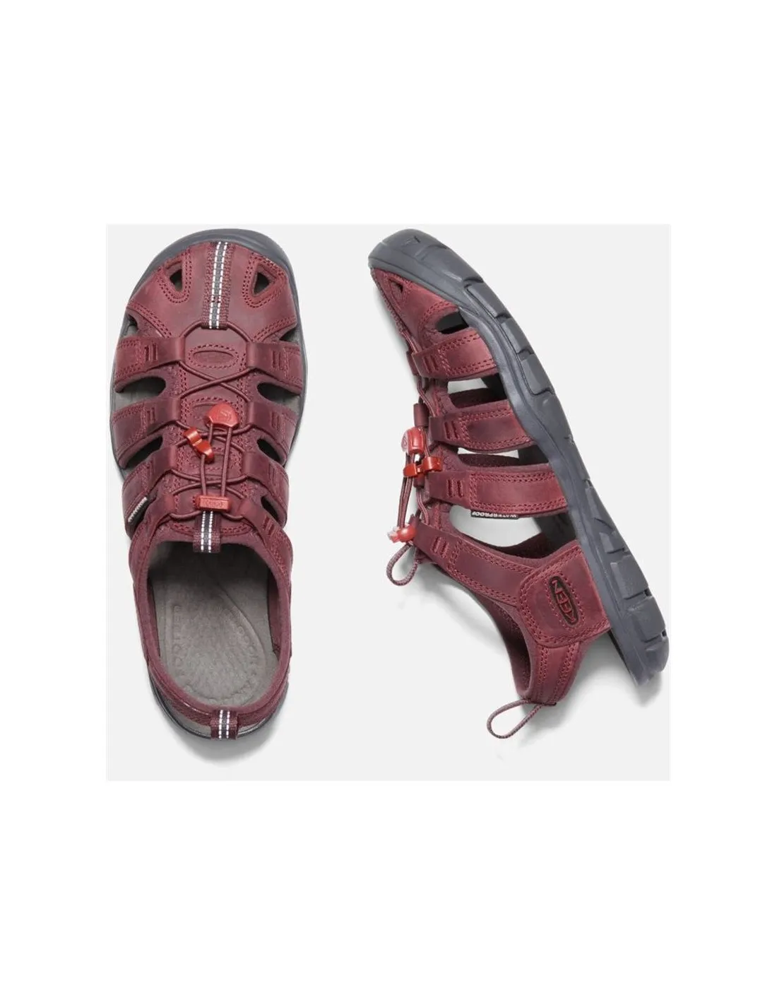 Sandales Montagne de Keen Clearwater Cnx Wine/Red Dahlia Femme