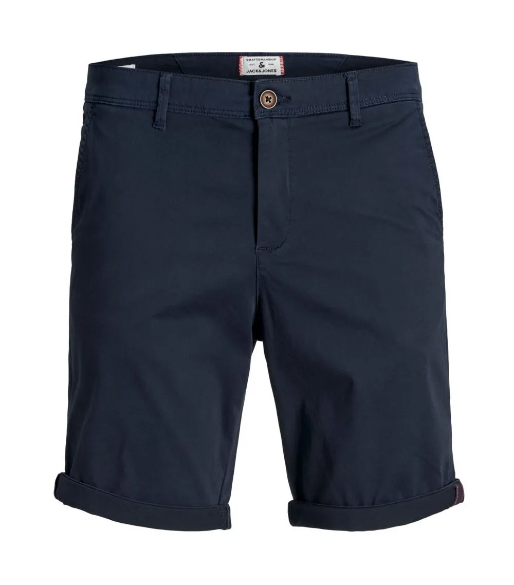 Short chino Premium Bowie en coton bleu marine