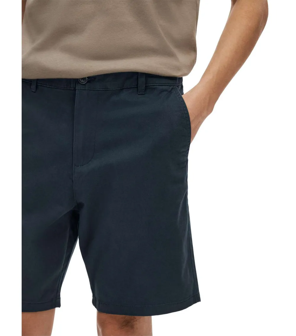 Short chino Selected en coton bleu marine
