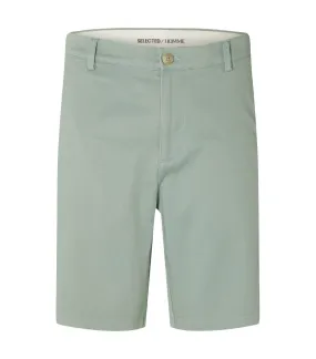 Short chino Selected en coton vert