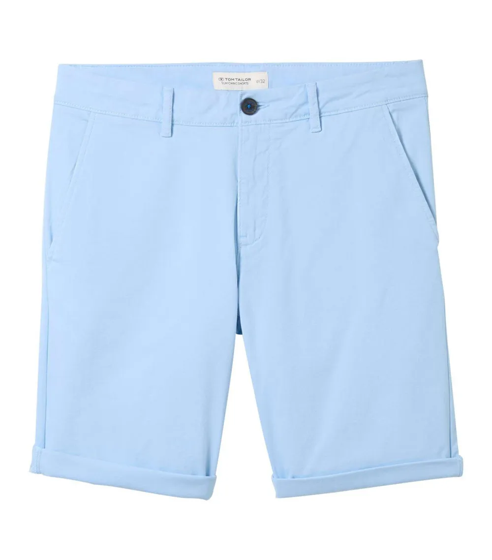 Short Chino Tom Tailor coton ciel