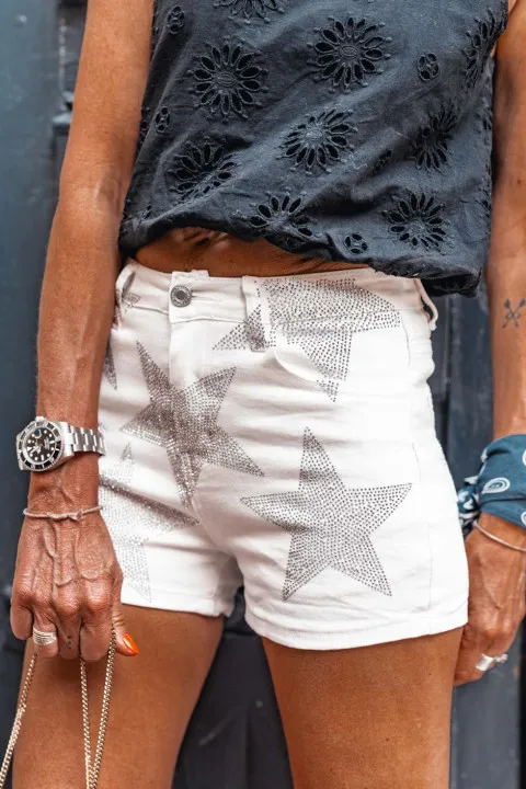 Short Superstar blanc