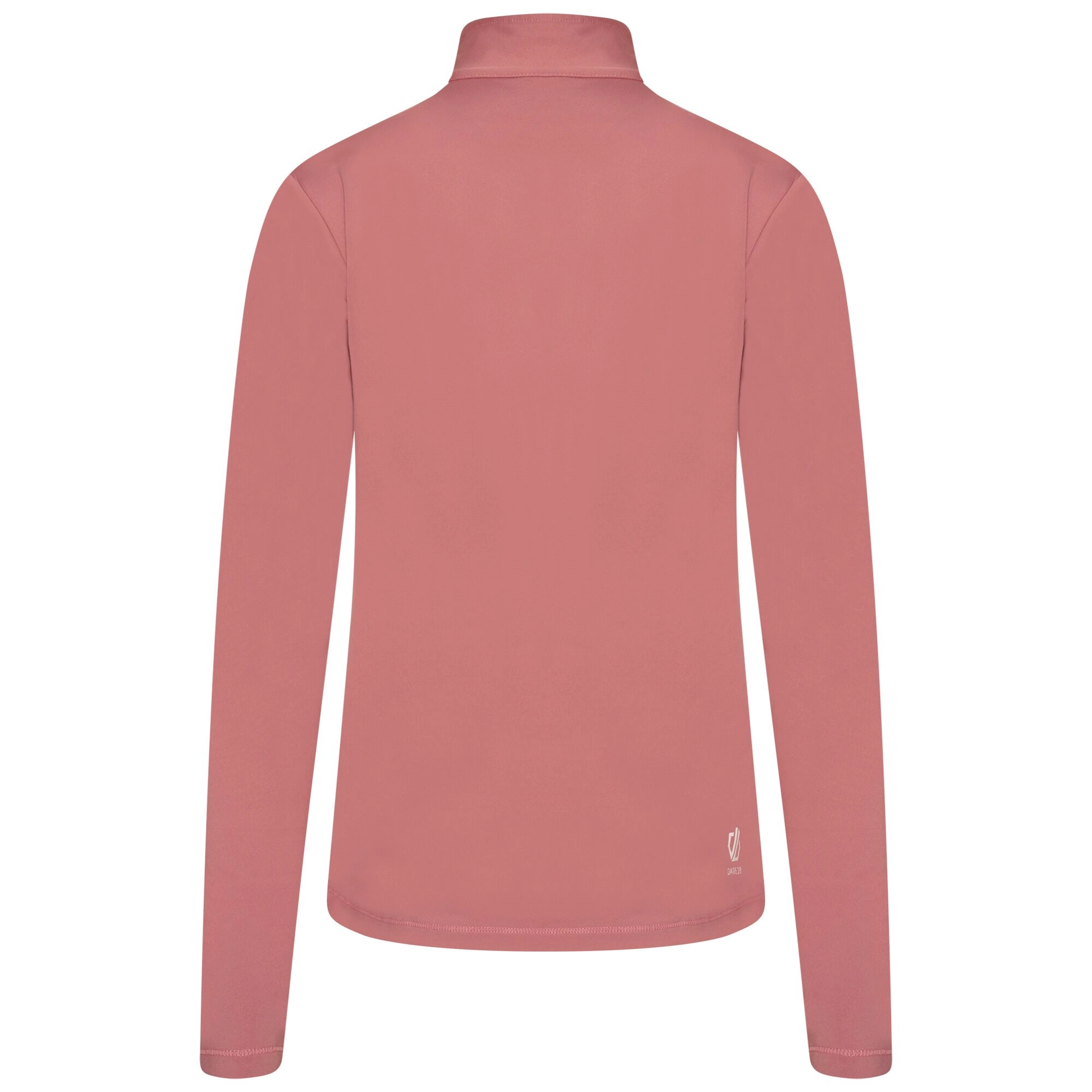 Sous-couche Femme stretch extensible et légère LOWLINE II avec ouverture 1/2 zip  | Rose