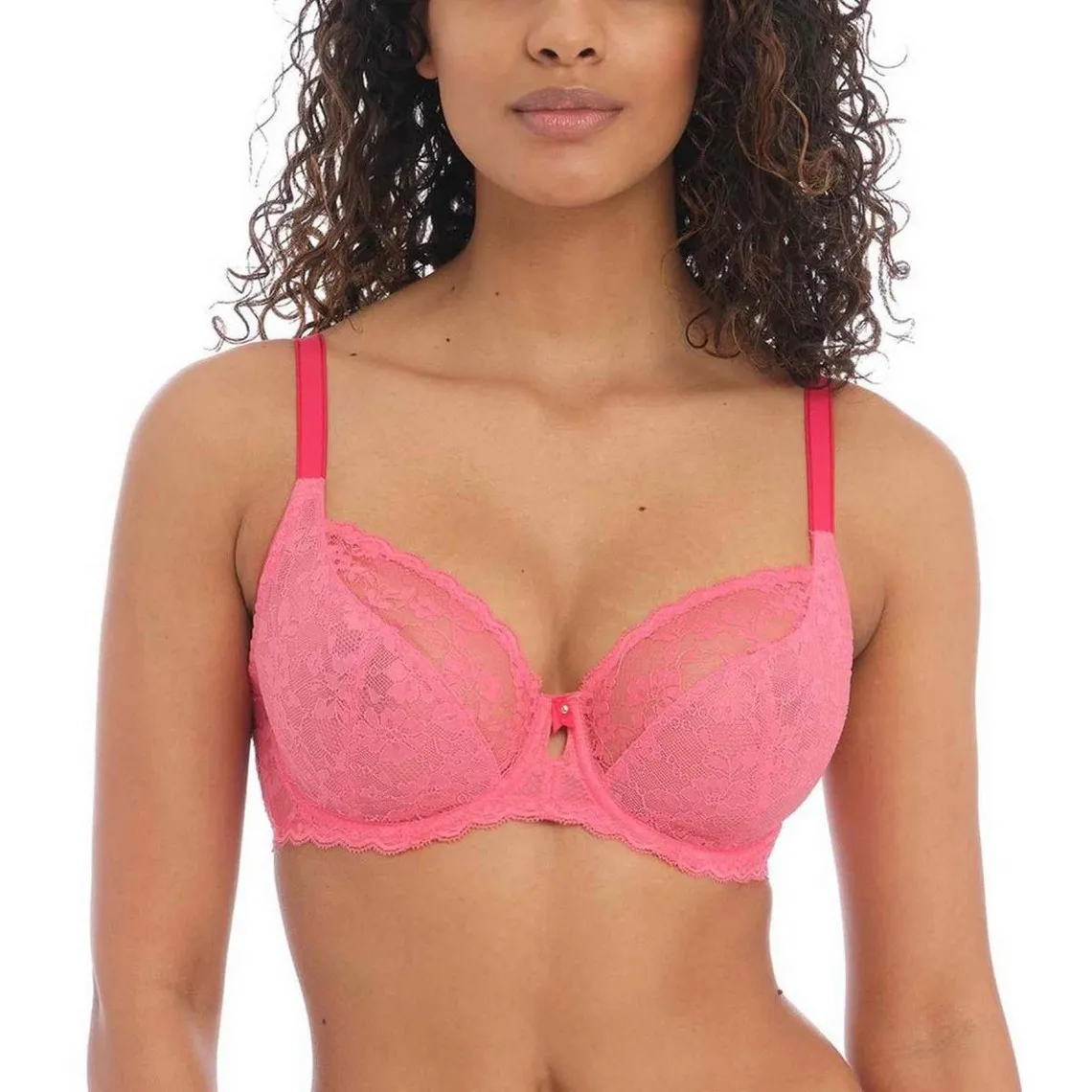Soutien-gorge plongeant armatures  - Rose Freya en nylon | 3 Suisses