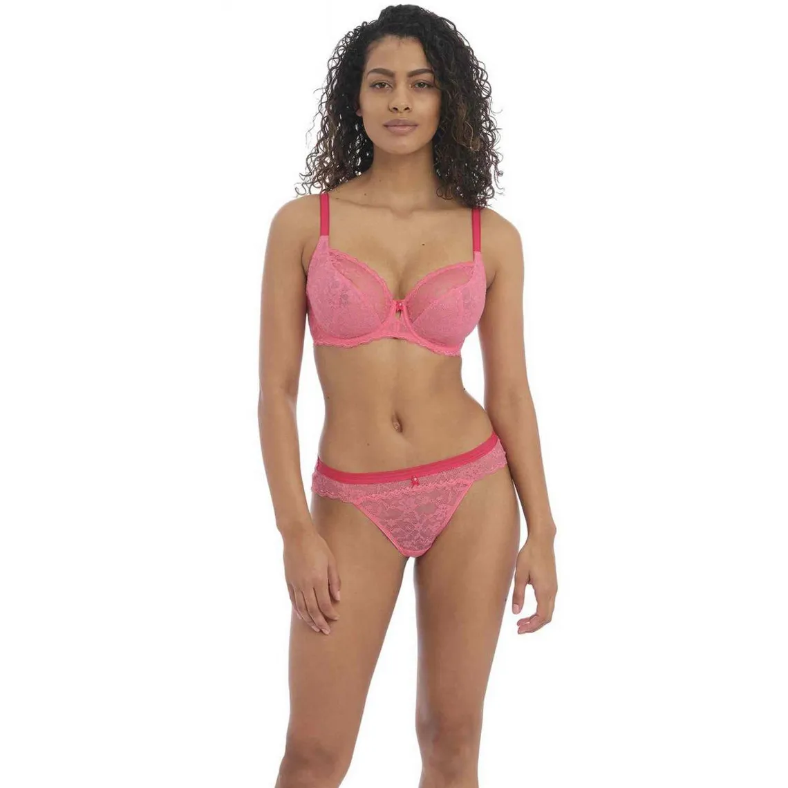 Soutien-gorge plongeant armatures  - Rose Freya en nylon | 3 Suisses