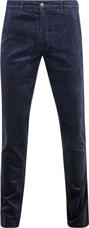 Suitable Chino Plato Velours côtelé Marine PA-CORD-24W-03/
