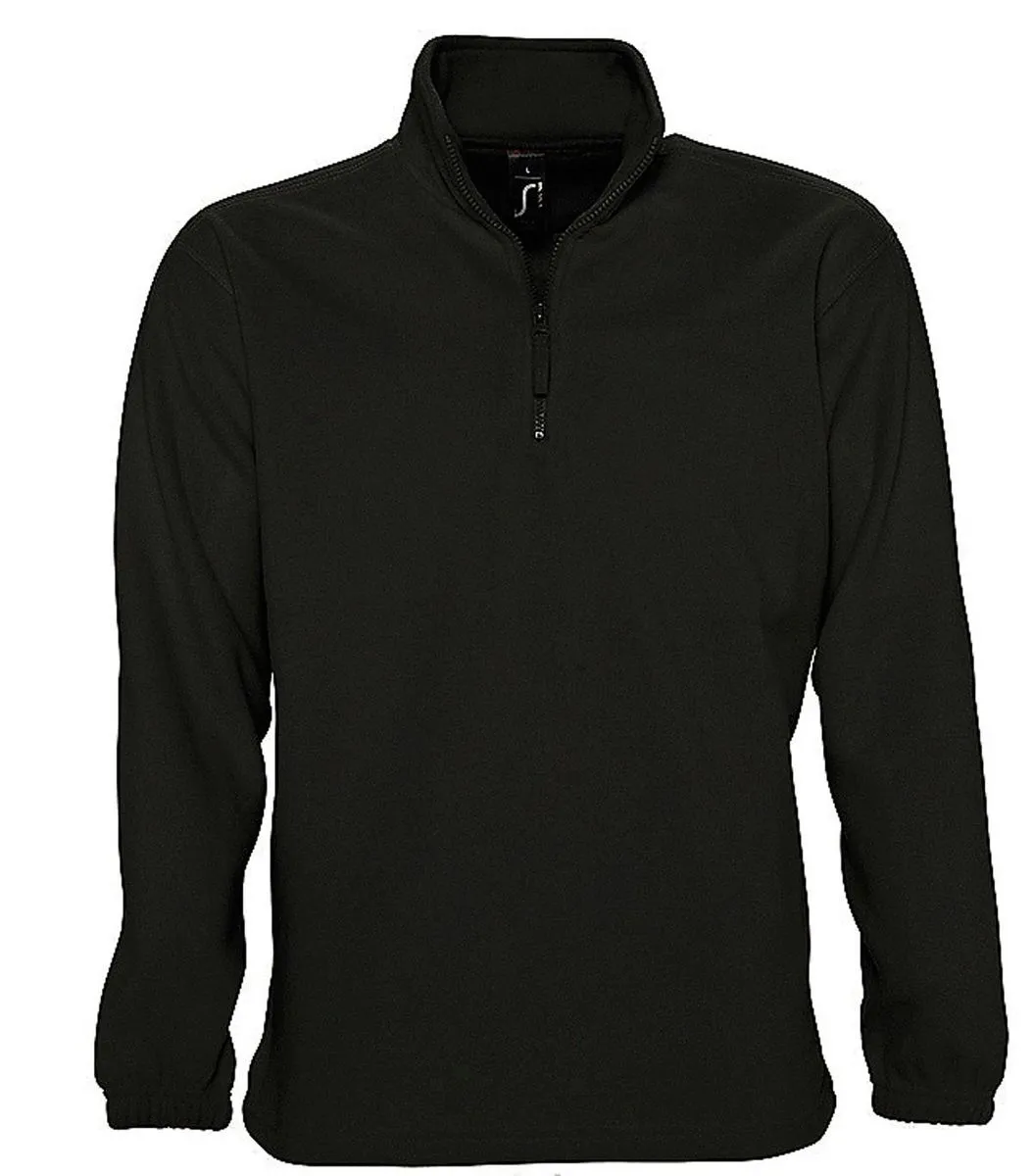 Sweat shirt polaire col zippé - 56000 - noir 