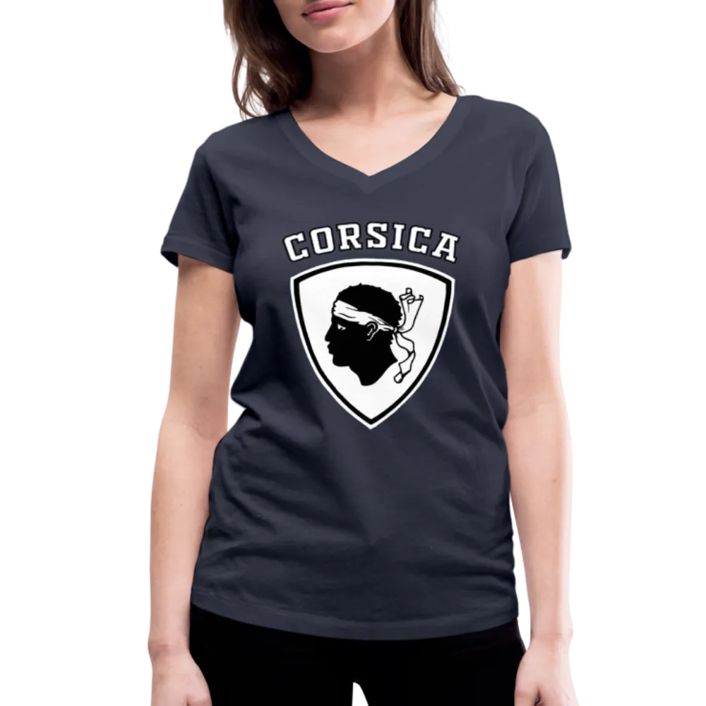 T-shirt bio col V Blason Tête de Maure