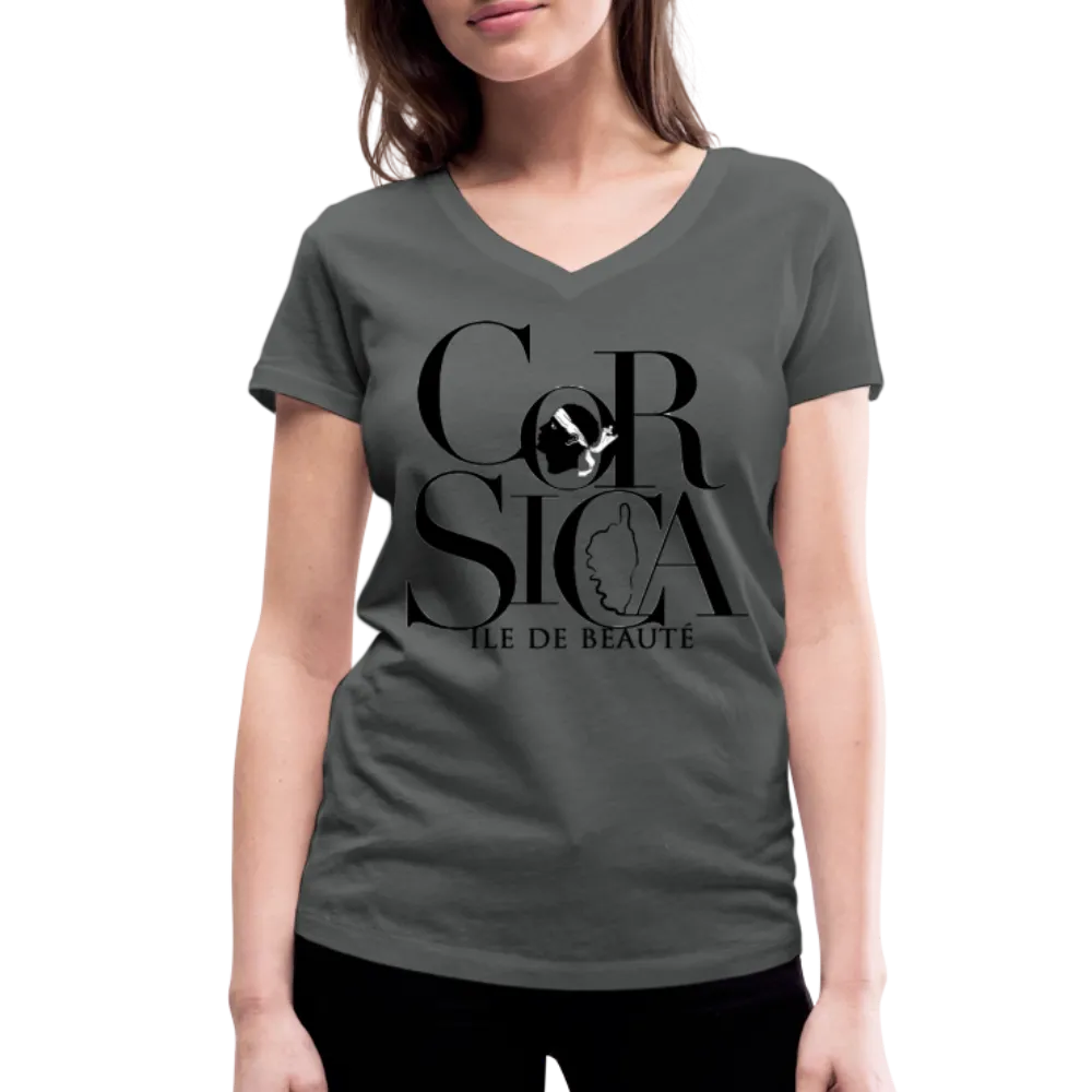 T-shirt bio col V Corsica le de Beauté