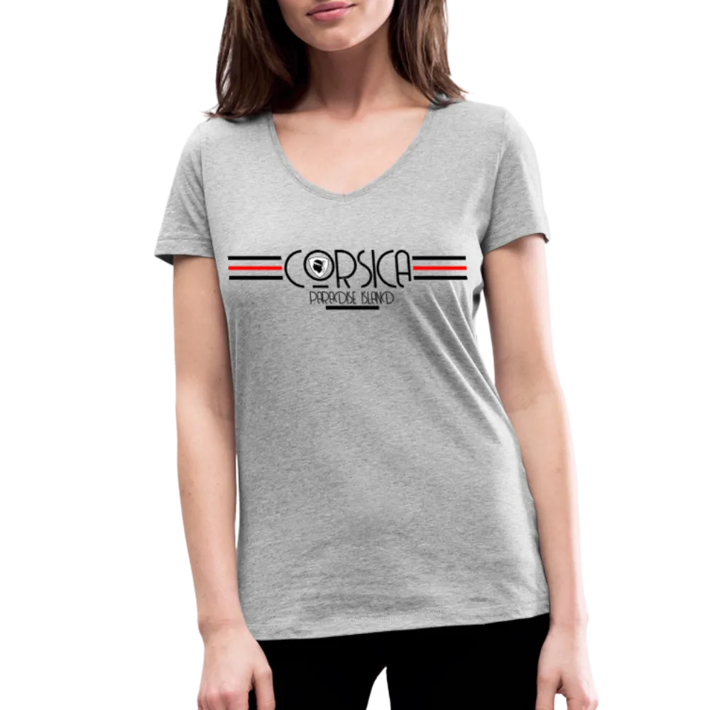 T-shirt bio col V Corsica Paradise Island