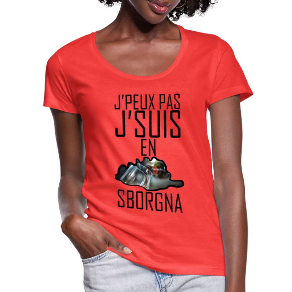 T-shirt col U J'Suis en Sborgna
