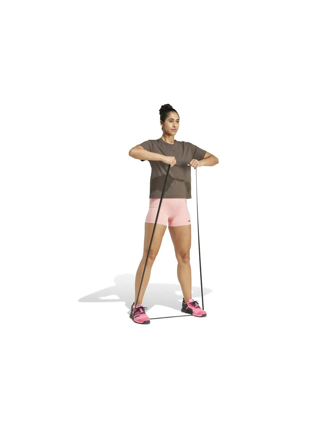 T-shirt Fitness adidas Femme by Power Back Cutout 3 Band Olive Green