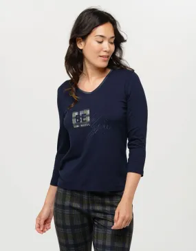 T-shirt gris imprimé 
