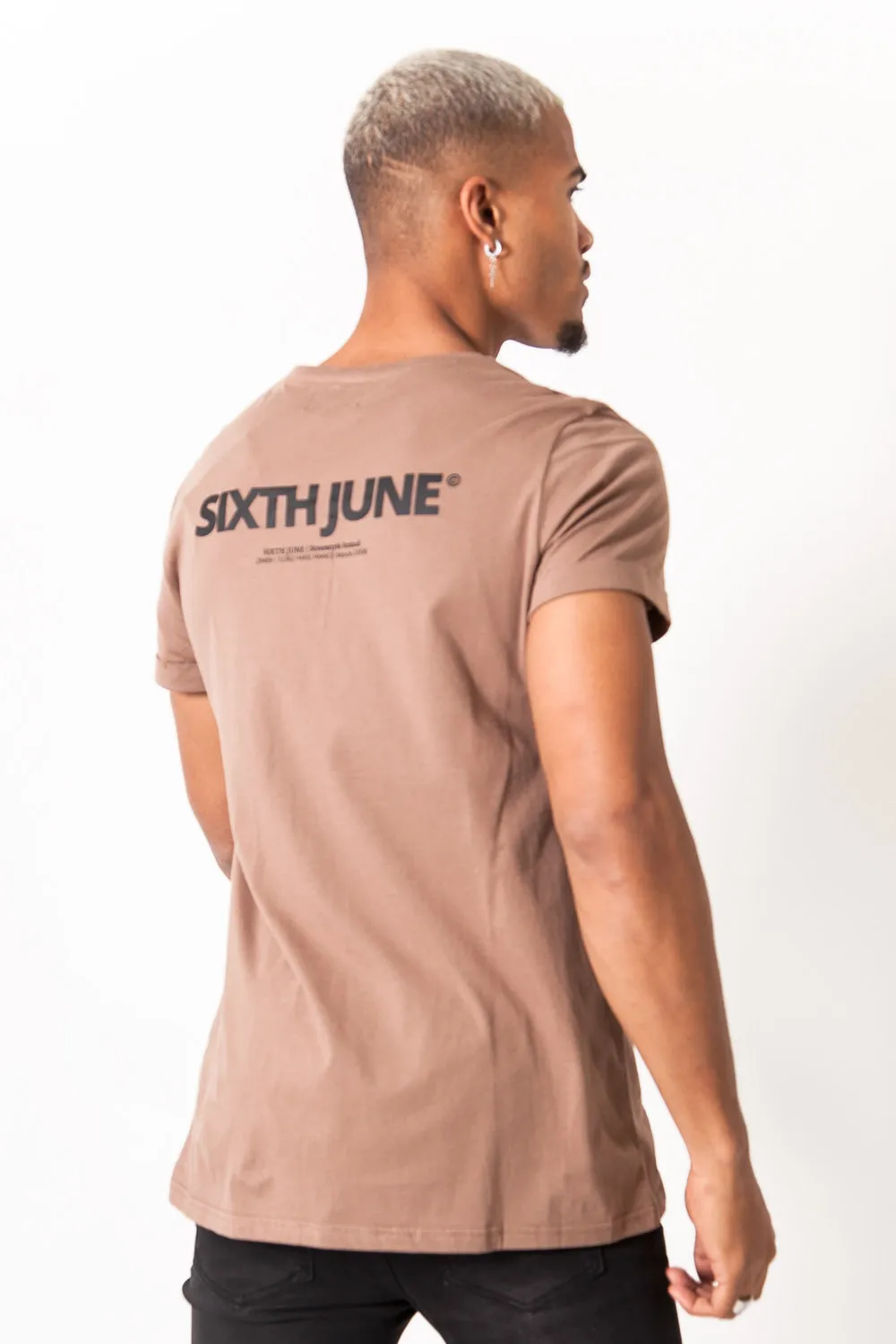 T-shirt imprimé marron