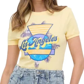 T-shirt Jaune Femme Guess 1981