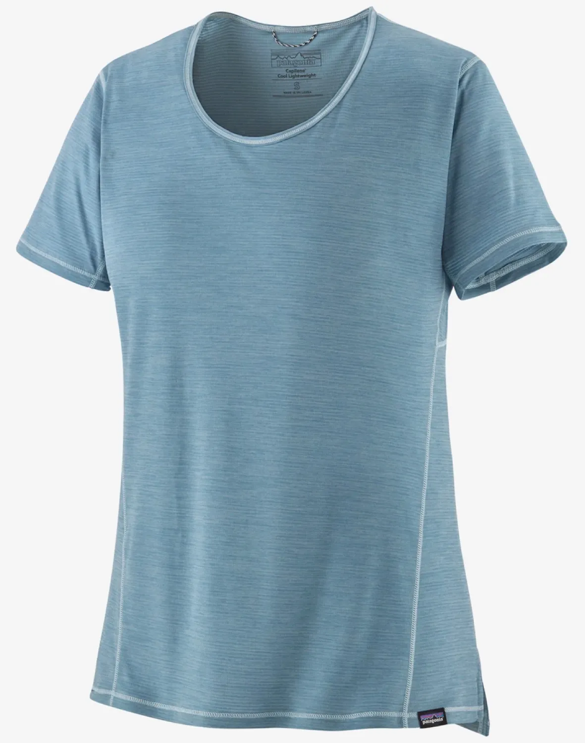T-Shirt Patagonia Woman Cap Cool Lightweight Shirt Light Plume Grey Steam Blue X Dye