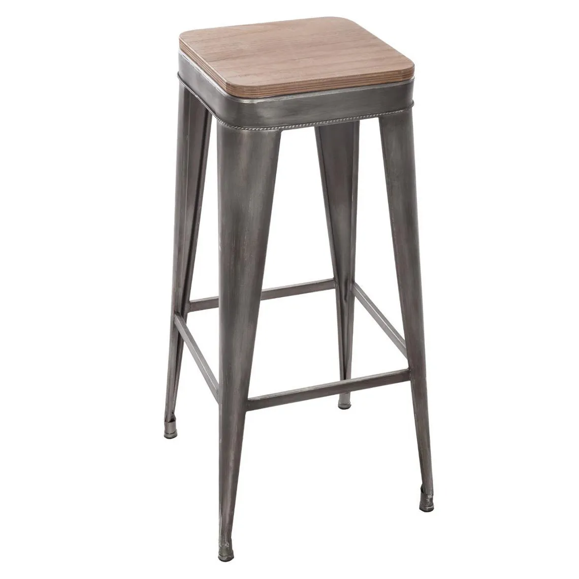 Tabouret De Bar Métal Gris Joris | 3 Suisses