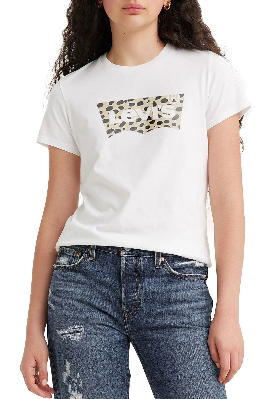 Tee Shirt LEVI'S® PERFECT Batwing Leopard Cloud Dancer