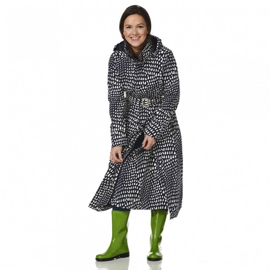Veste de Pluie Happy Rainy Days Long Raincoat Myra Graphic Midnight Blue White